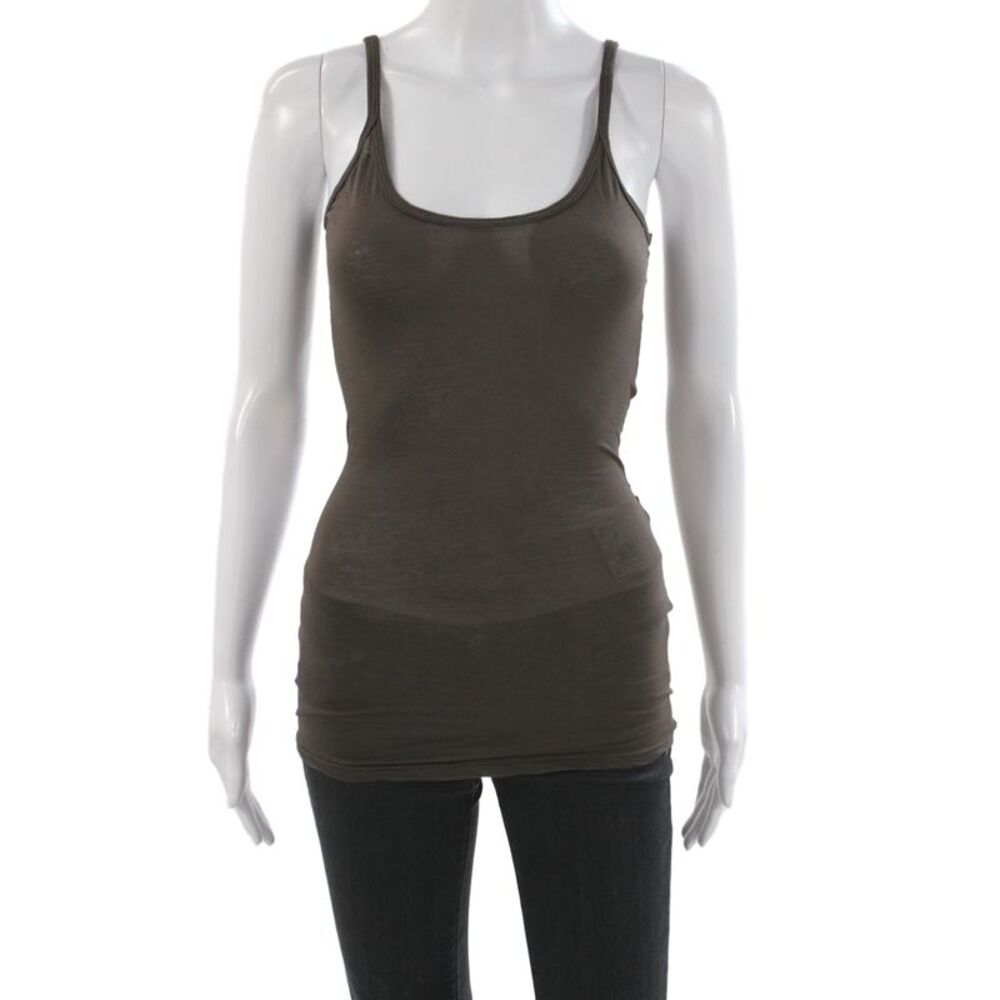 Velvet by Graham & Spencer Womens Brown Scoop Neck Sleeveless Tank Size S